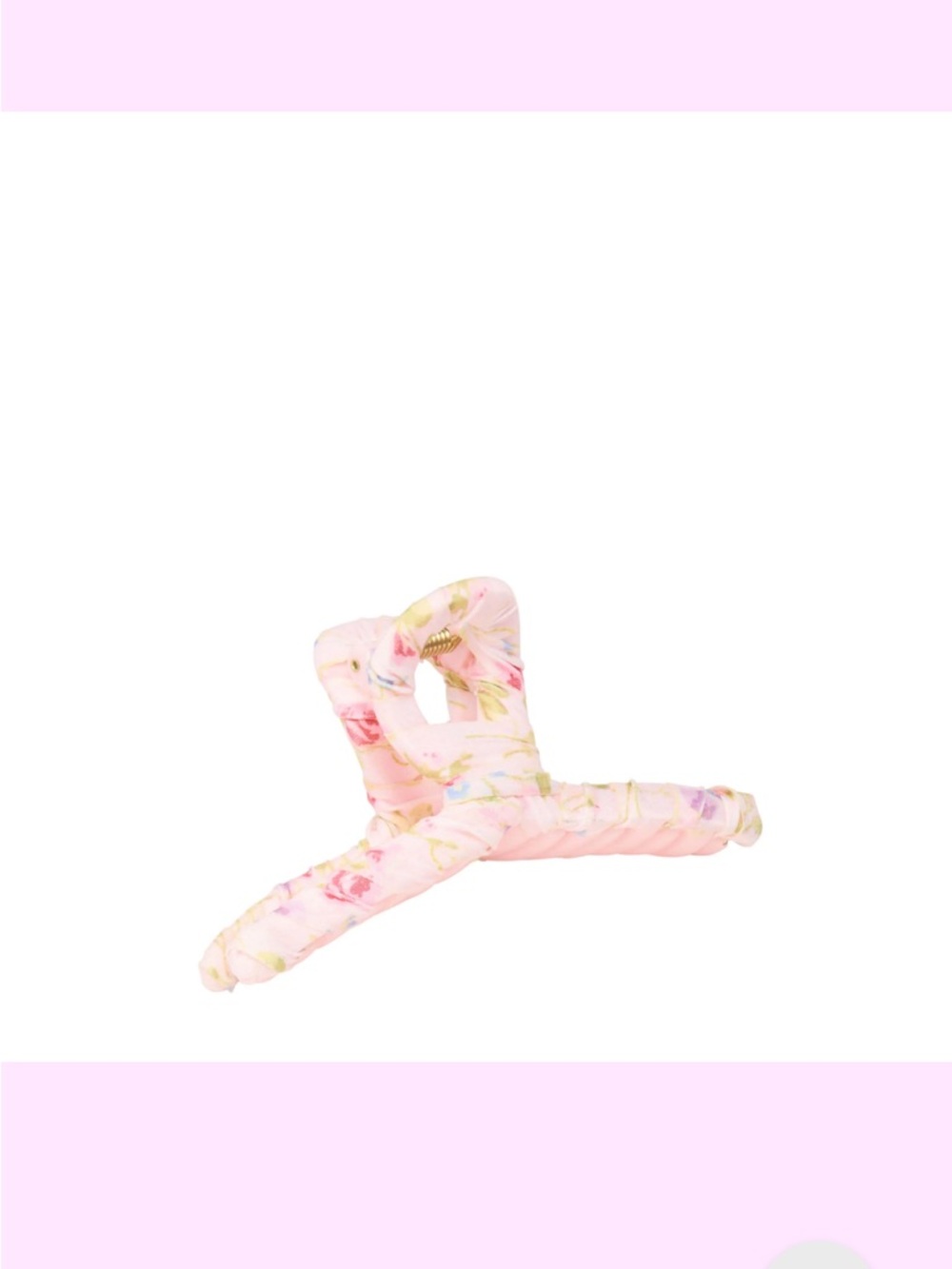 Wet Brush × Hill House Fabric Wrapped Claw Clip - Pink Bluebonnet Floral - Picture 2 of 7